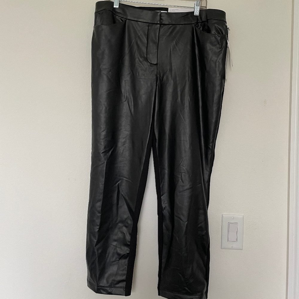 Black faux leather legging JCPenney